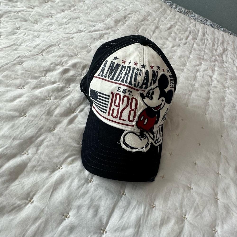 Mickey Mouse Black and White Cap